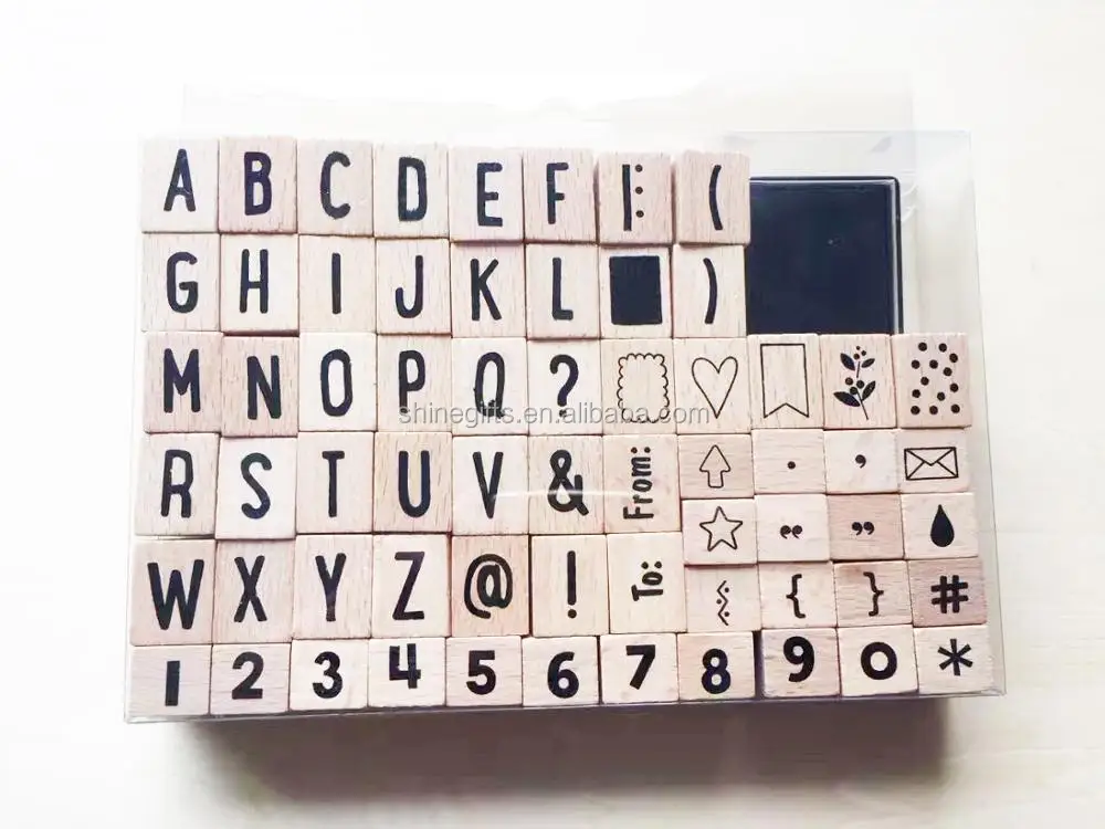 Kids Diy Alphabet Letter Wooden Stamp - Buy Wooden Letter Stamp ...