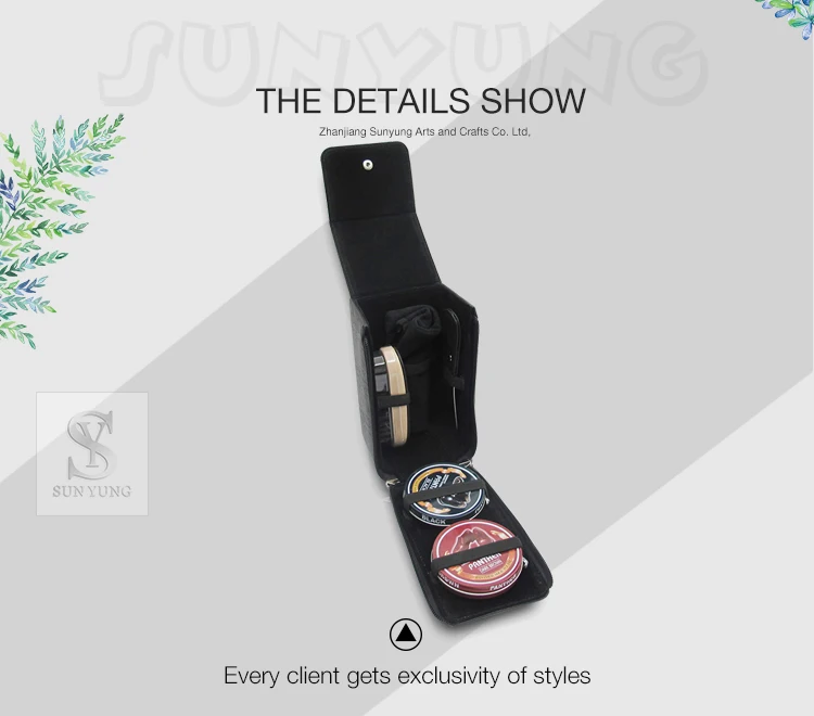 home and travel use shoe cleaner polish set shine kit