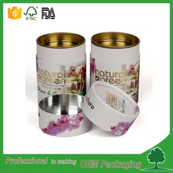 FDA Recycled Cardboard Powder Container Food Grade Packaging Tube For Coffee Coated Aluminium Foil Paper FDA Recycled Cardboard Powder Container Food Grade Packaging Tube For Coffee Coated Aluminium Foil Paper