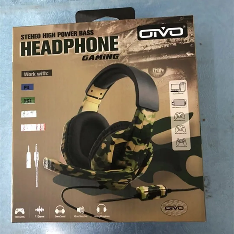 Oivo Stereo High Power Bass Camouflage Gaming Headset For Ps4 Xbox One Xbox 360 Nintendo Switch Pc Buy Camouflage Gaming Headset Stereo Headset Product On Alibaba Com