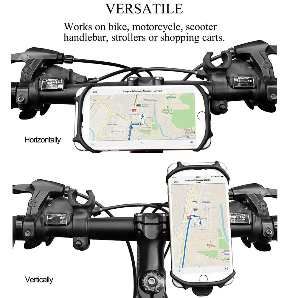 Bicycle Phone Silicon Holder For iPhone Universal Mobile Cell Phone Holder Bike Handlebar Clip Stand GPS Mount Bracket