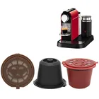 ドルチェグストコーヒーカプセルプラスチックミニ再利用可能なコーヒーフィルターカプセル 1 クリーニングブラシネスカフェドルチェグストと互換性