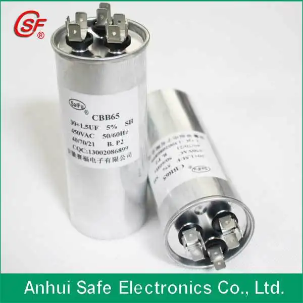 Cbb65 Ac Dual Condensador 30uf1,5 Uf 35uf5uf 450vac 370vac Catálogo de fabricantes de Ac 1,35 Uf 0,65 Uf Dual