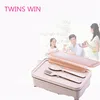 Spain Hot Selling 2019 Customize folding leakproof rectangle shapes wheat straw fiber bento lunch box 053