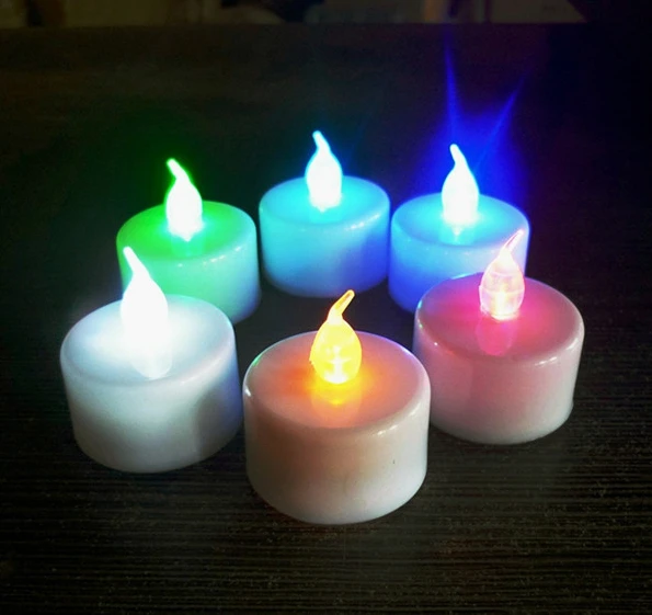 Personalized Flickering Flameless LED Tealight Tea Candles Light Battery Operated Wedding Home Decoration