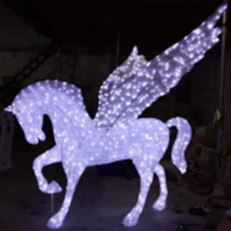 Outdoor Large Ip65 Led Animal Unicorn Sculptures For Festival Of Lights ...