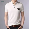 Custom design luxury solid color short sleeve cotton men polo shirts