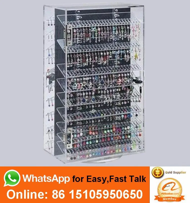 Rotating Led Light Body Piercing Jewelry Display Acrylic Piercing