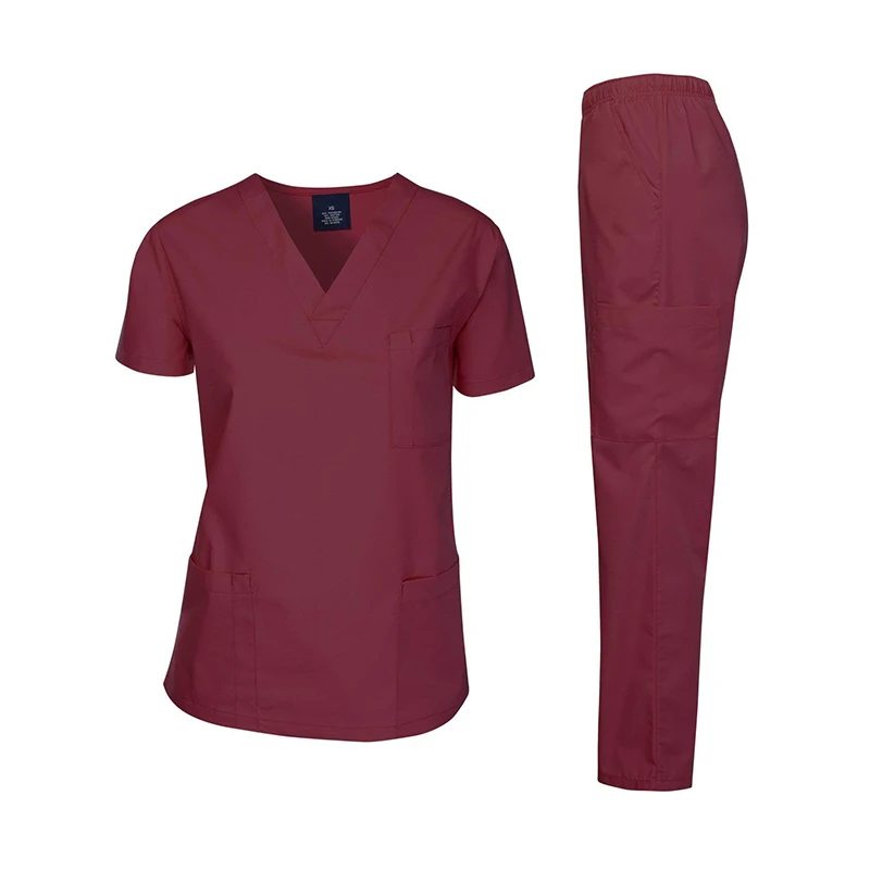 
Wholesale V-neck Scrubs Top And Pants For Doctor clothes 