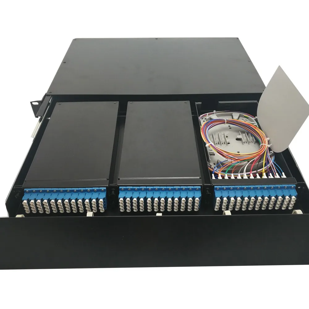 FTTH Fiber Optic 12 24 48 72 96 144 Cores SC/APC Terminal Box Patch ...