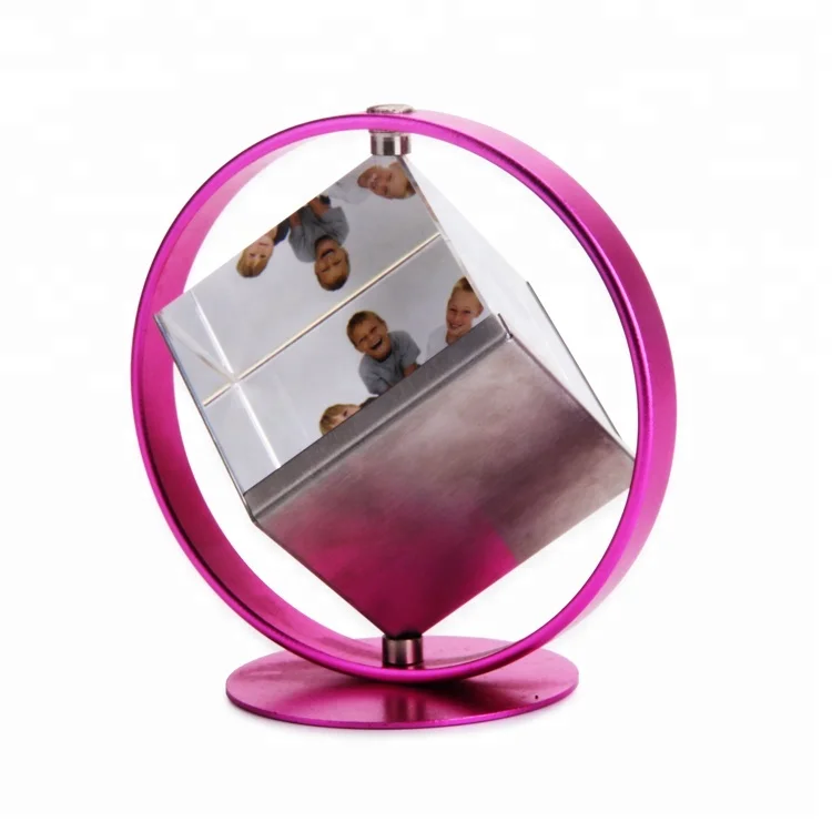 magic cube rotating photo frame