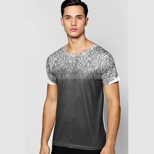 Wholesale fancy high quality printing man t-shirt two tone modern mens t shirts Wholesale fancy high quality printing man t-shirt two tone modern mens t shirts