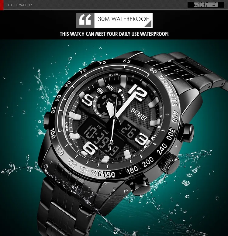 Top 10 Wrist Watch Brands Chronograph Black Watches Men Wrist Stainless