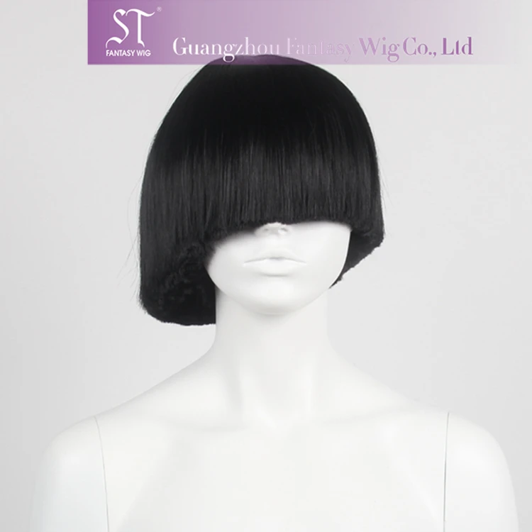 2017 New Style Asymmetric Bob Haircut Black Short Female Mannequie