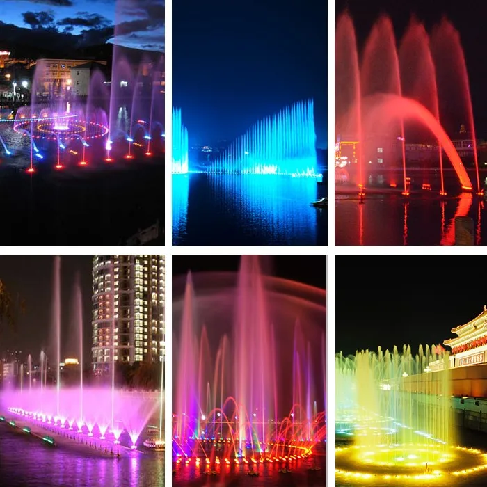 Popular DMX 18w ip68 chinese water light fountains,garden decorative water fountain