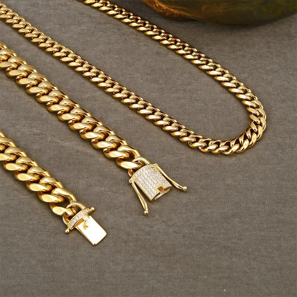 Stainless Steel Luxury Chain Dubai New Gold Plated Chain Design For Man ...