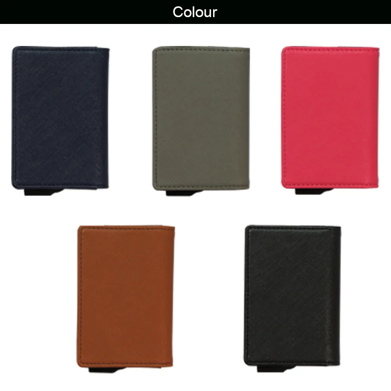 New Design Custom Metal Stainless Mens Push Button Credit Wallet Rfid