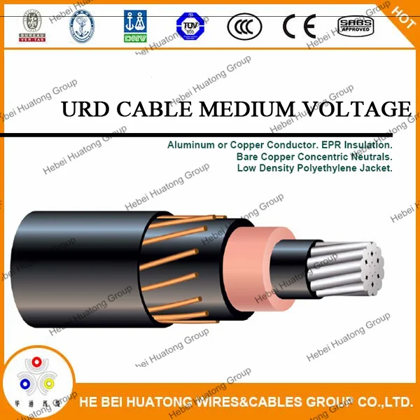 Al 35KV 133% TRXLP 250MCM 1/3 Concentric Neutral Wire Pvc Jacket Urd ...