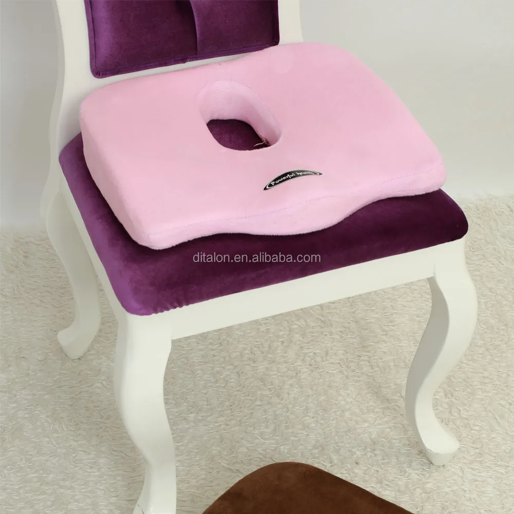 Coccyx Orthopedic Gel-Enhanced Comfort Foam Seat Cushion,Gel Memory Foam Zero Gravity Adult Car / Chair Seat Cushion With Holes