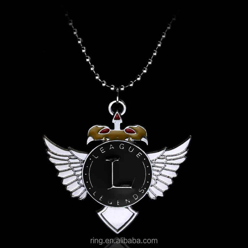 Trendy Japanese Anime Series Jewelry Death Note L Metal Rotatable Necklaces