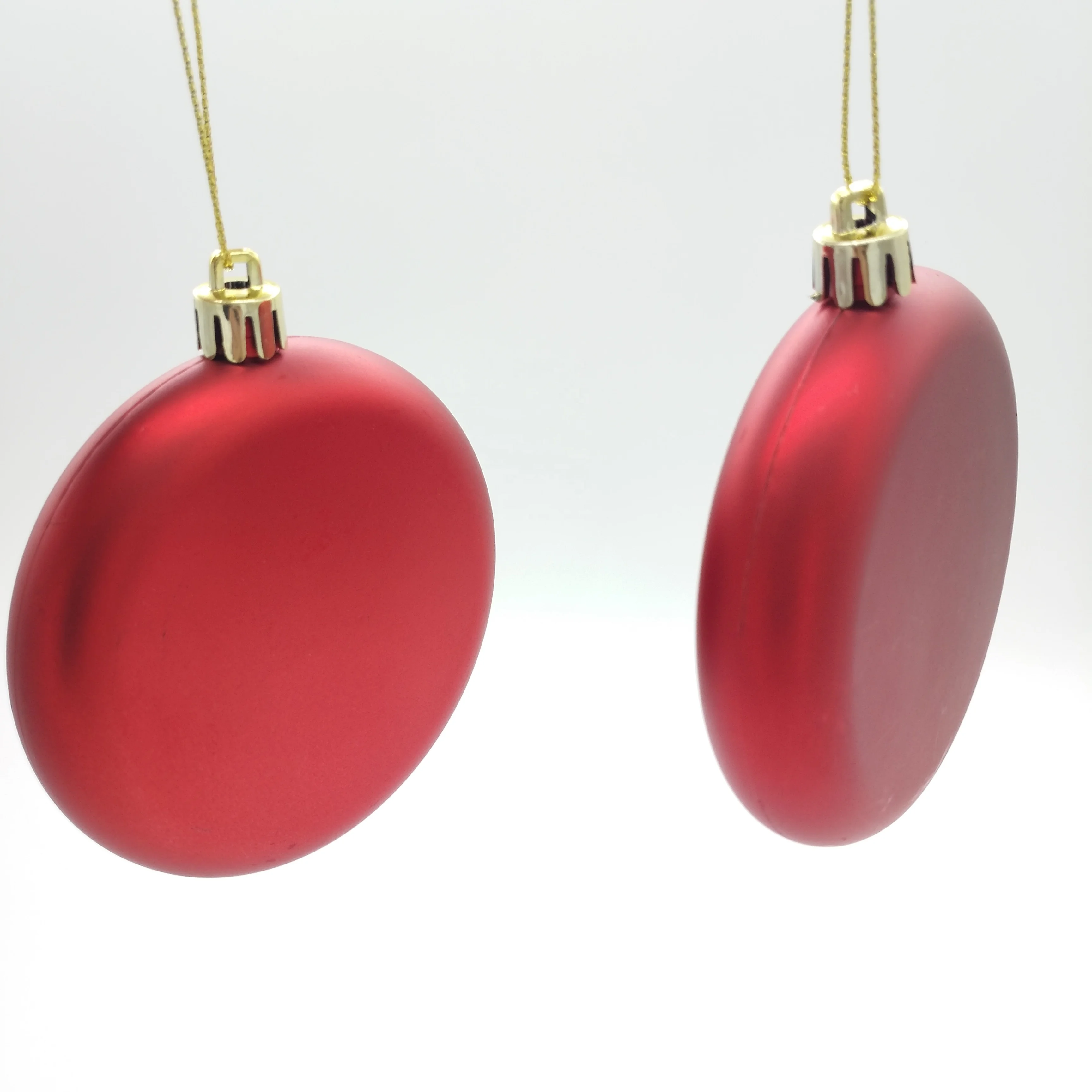 热销圣诞节装饰用塑料圣诞扁球