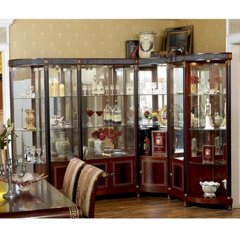 Yb10 Luxury Baroque Classic Living Room Display Cabinet European