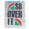 Wholesale A5 Magic Reversible Sequin rainbow so over it Notebook in Various Color