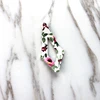Colorful Fashion Flower Pattern Rhombus Leather Piece for earrings