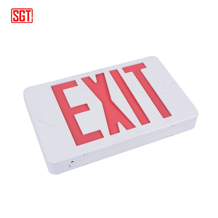 UL listed red green rechargeable led emergency exit light with exit sign with cheap price