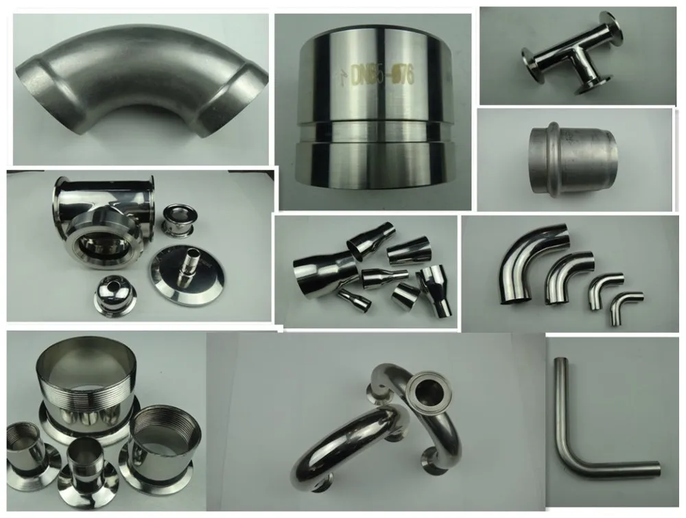 3a Iso Din Sms 90 Degree Elbow R=1.5d Polished Stainless Steel Butt