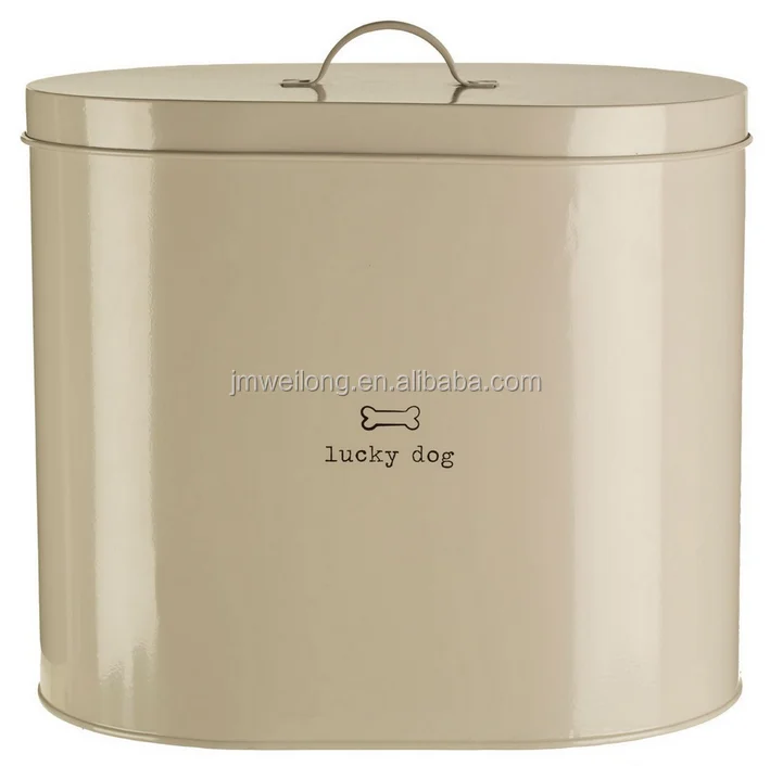 Metal Pet Food Bin Dog Food Cat Food Storage Bin Animal Pet Treat Bin