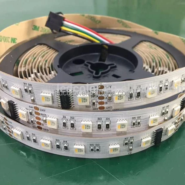 24v dmx rgbw addressable led strip light full color 60leds rgbw led strip with dmx driver