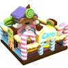 2019 new inflatable christmas candy bounce house, inflatable happy jump island,inflatable fun city for kids gonflables