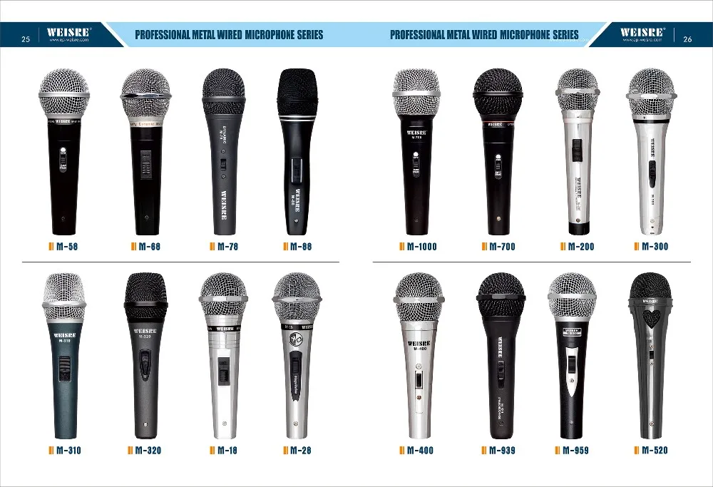 Wired Metal Microphone Ktv Dynamic Microphone Home Theater Anti-drop