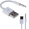 Customized white color 3.5mm male aux audio plug jack to usb cable
