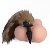 Vibrator butt plug with fox tail for anal sex toy high quality 2018