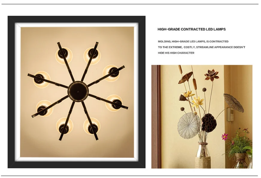 Wholesale 6 8 10 heads modern hotel wrought iron ceiling glass flower crystal pendant chandelier classic