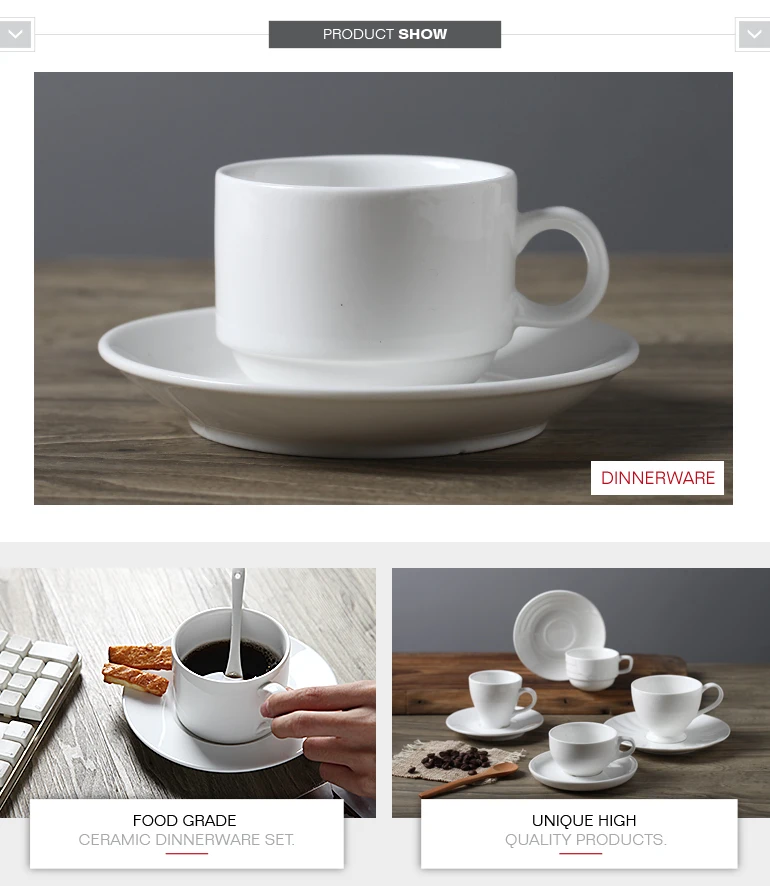 Custom Printed White Cheap Porcelain Personalized Tea Cups And Saucers