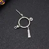 Wholesale custom design zinc alloy toothpaste toothbrush tooth shape keychain