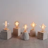 Classic small mini concrete cement used edison bulb table lamp best selling in arabic