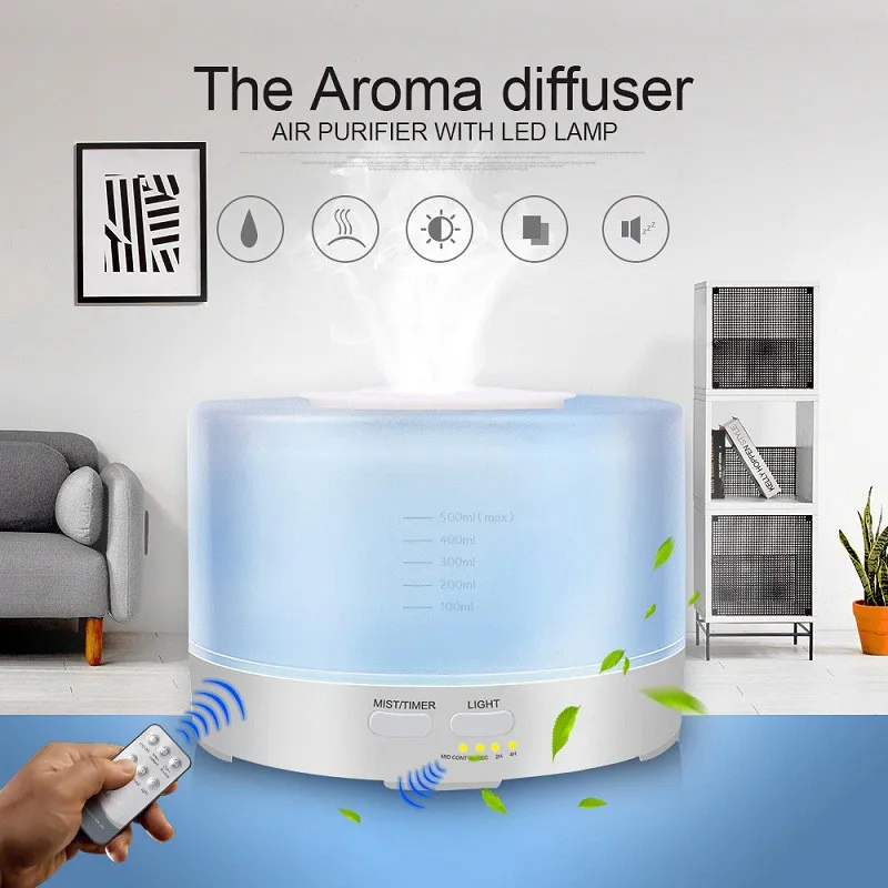 Wifi 500ml Plastic Aroma Diffuser Ultrasonic Remote Control Fragrance