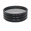 camera filter/digital 58mm Multi Coated Glass Lens Filter Kit, UV filter , CPL Polarizing & FLD filter with filter bag