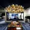 simulation Leaves big engineering chandelier lighting for Home Hotel Dragon Chandelier lamp
