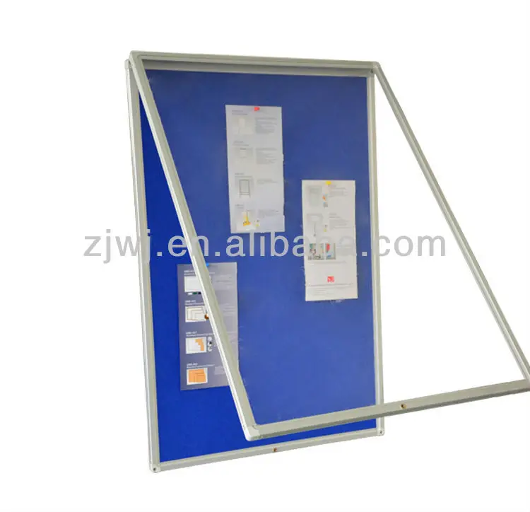 Lockable Aluminum Frame Safety Glass Notice Board With Key Buy