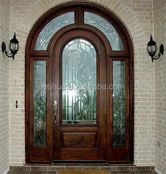 Arch Top Mahogany Wood Door View Arch Mahogany Double Entry Door Joshua Product Details From Fuzhou Joshua Building Material Trading Co Ltd On