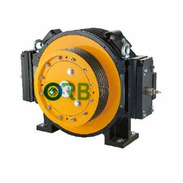 Gearless Elevator Motor NBSL WYJ103-08 Elevator Traction Machine, View ...