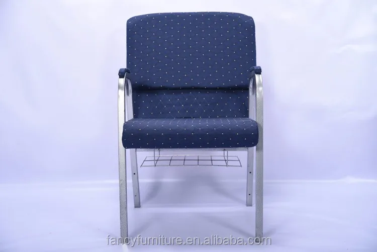 Wholesale Discount Navy Blue Dot Fabric Church Chair With Arms Buy