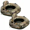Realtree River Run Tube Connect Lounge Inflatable Floating Raft