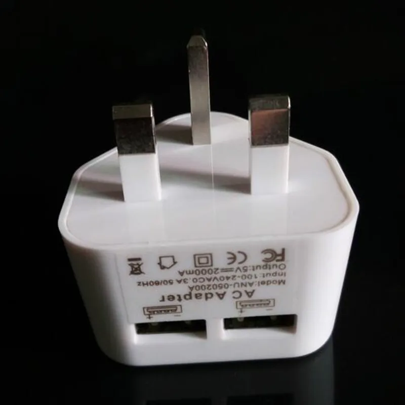 Cheap Price UK 3pin Dual Port 5V 2A Travel USB Charger