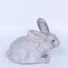 plastic sequin rabbit shape easter ornament